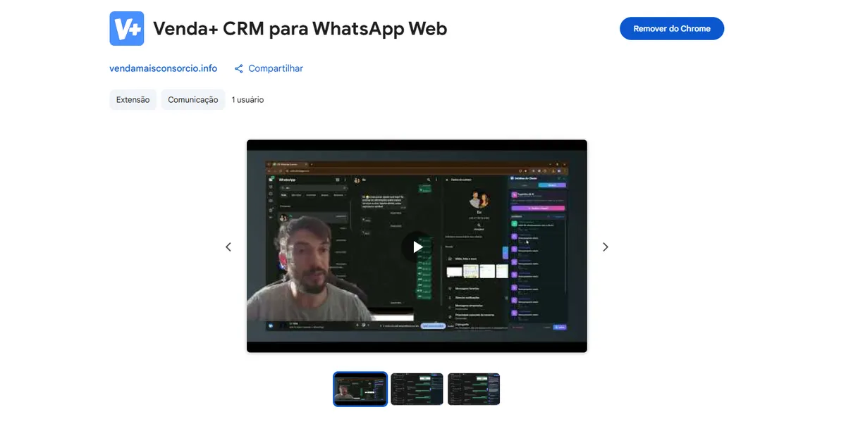 Venda+ CRM Chrome Extension (WhatsApp Web)